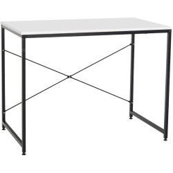 Письменный стол Tempo Kondela Mellora 90x60 (White/Black) Thumb