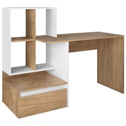 Masa de birou Tempo Kondela Nereo (Artisan Oak/White) Thumb