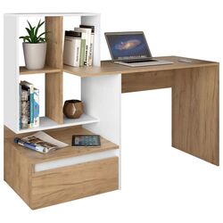 Masa de birou Tempo Kondela Nereo (Artisan Oak/White) Thumb