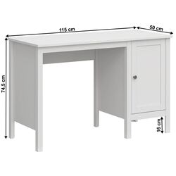 Masa de birou Tempo Kondela Olje 1D/1155 (White) Thumb