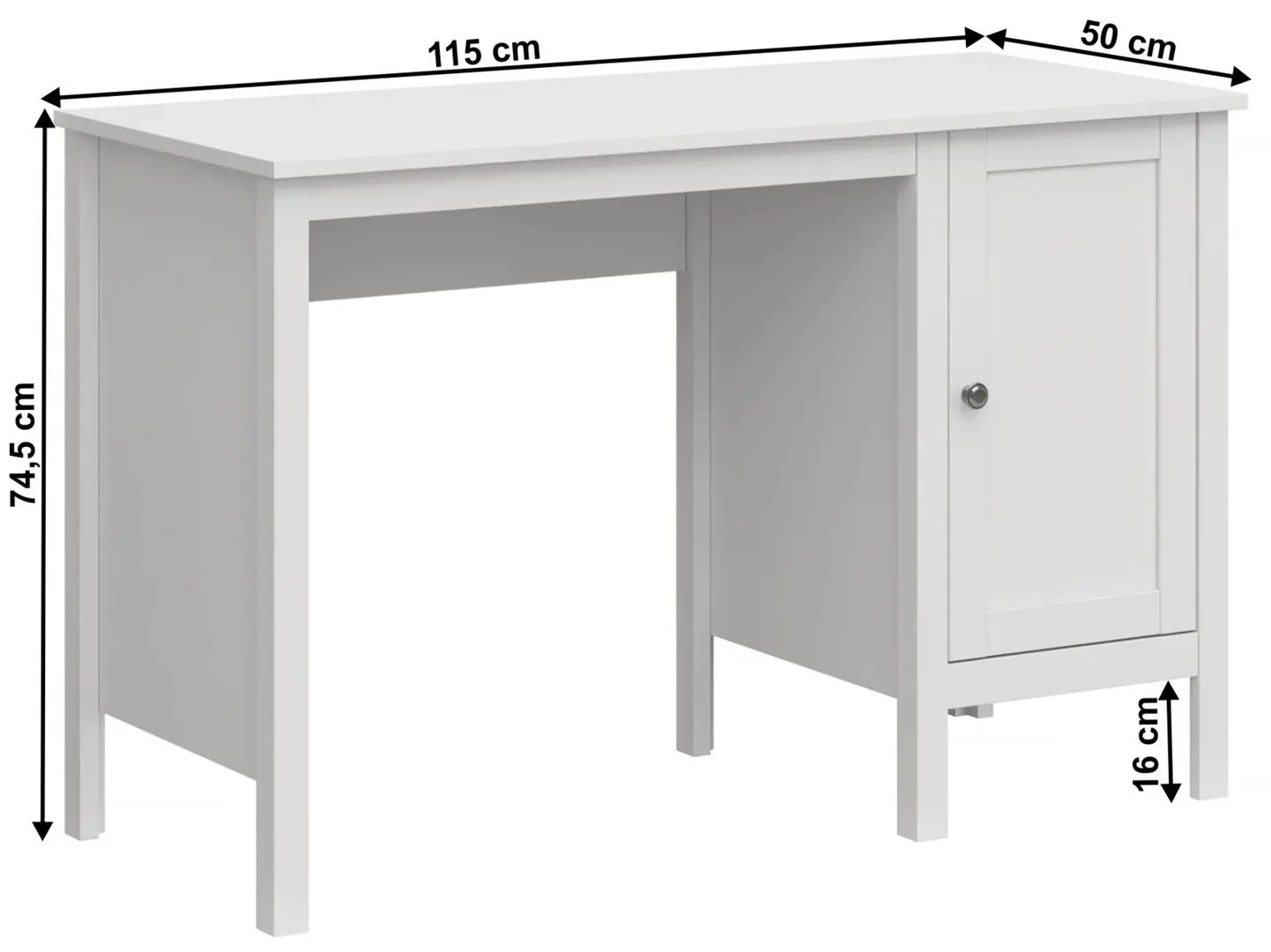 Masa de birou Tempo Kondela Olje 1D/1155 (White)