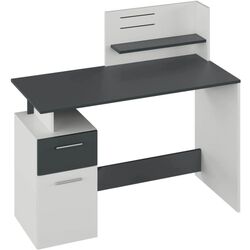 Письменный стол Tempo Kondela Platon New (White/Graphite) Thumb