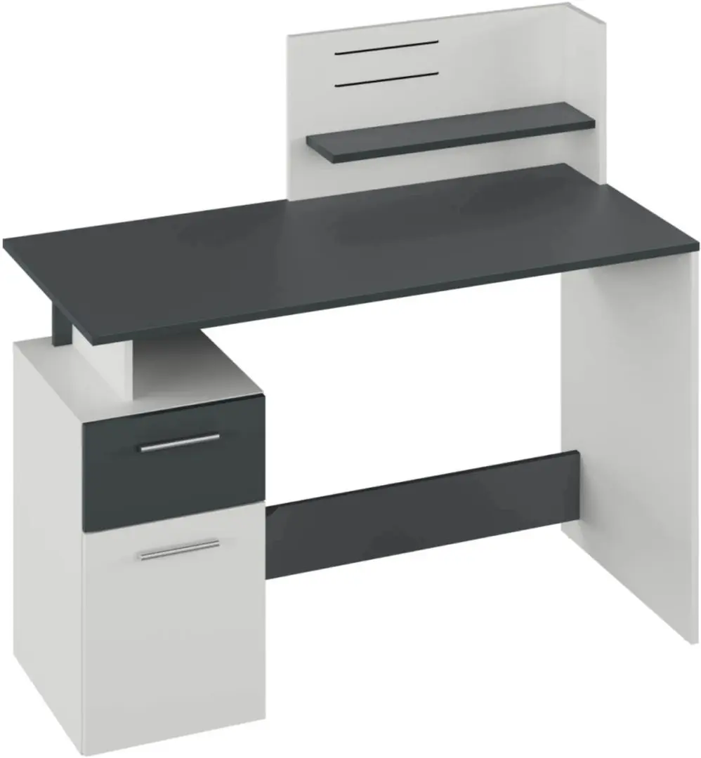 Письменный стол Tempo Kondela Platon New (White/Graphite)