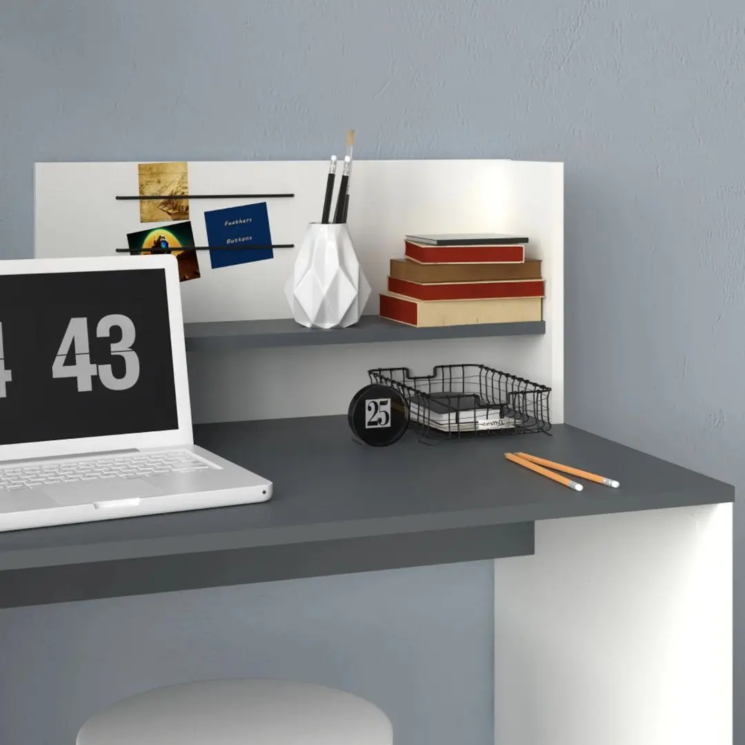 Письменный стол Tempo Kondela Platon New (White/Graphite)