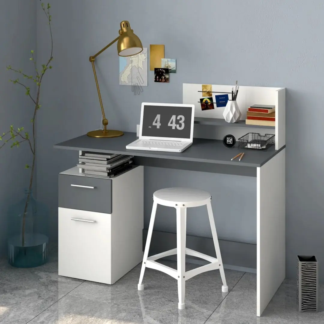 Письменный стол Tempo Kondela Platon New (White/Graphite)