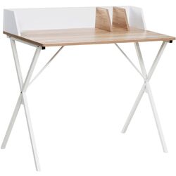 Masa de birou Tempo Kondela Psalmo (Light Oak/White) Thumb