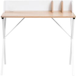 Masa de birou Tempo Kondela Psalmo (Light Oak/White) Thumb