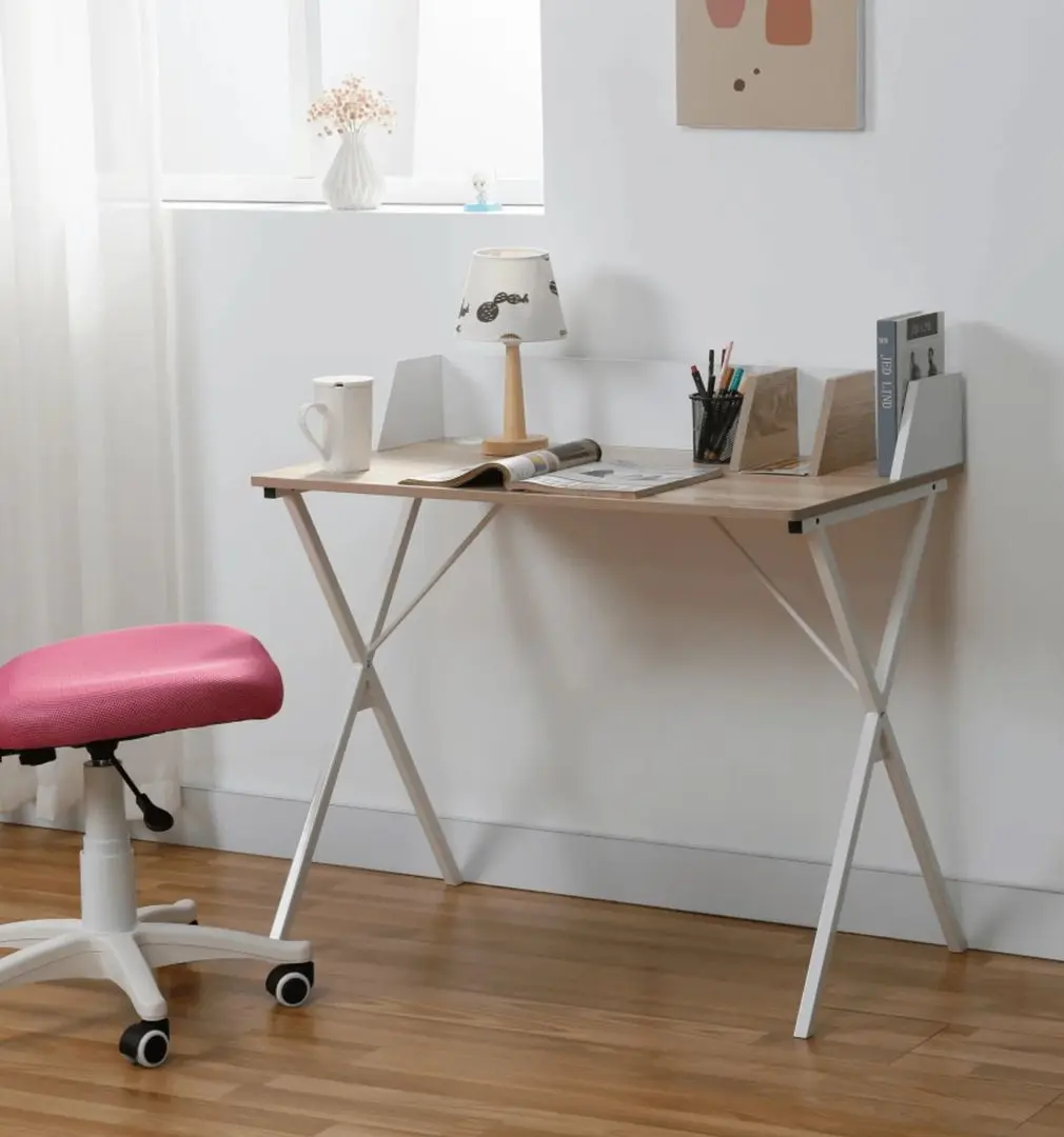 Masa de birou Tempo Kondela Psalmo (Light Oak/White)