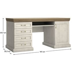 Masa de birou Tempo Kondela Royal B1 (Nordic Pine/Wild Oak) Thumb