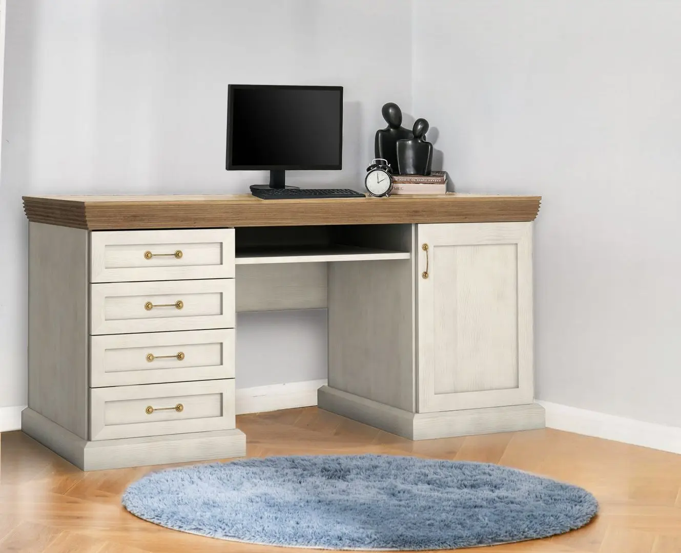 Masa de birou Tempo Kondela Royal B1 (Nordic Pine/Wild Oak)