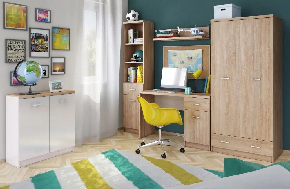 Masa de birou Tempo Kondela Topty Typ 36 1D1S (Sonoma Oak)