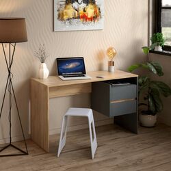 Masa de birou Tempo Kondela Tulio (Artisan Oak/Graphite)