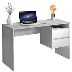 Письменный стол Tempo Kondela Tulio (Concrete/White) Thumb
