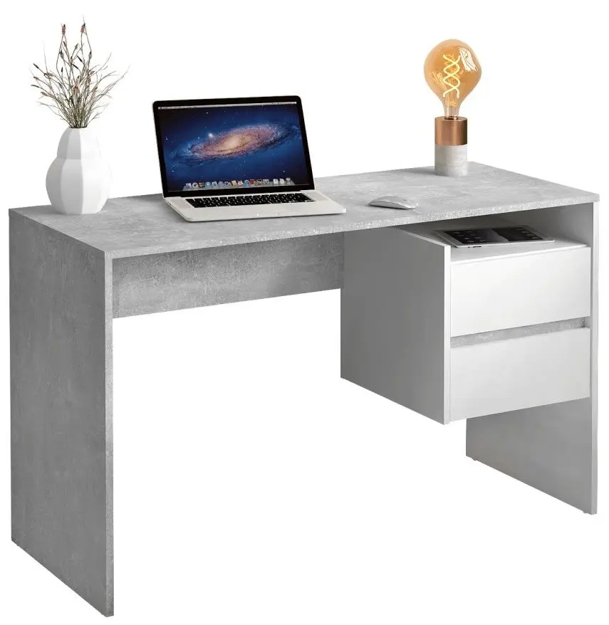 Письменный стол Tempo Kondela Tulio (Concrete/White)
