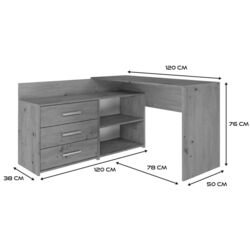 Masa de birou TopEshop Dany (Cashmere) Thumb