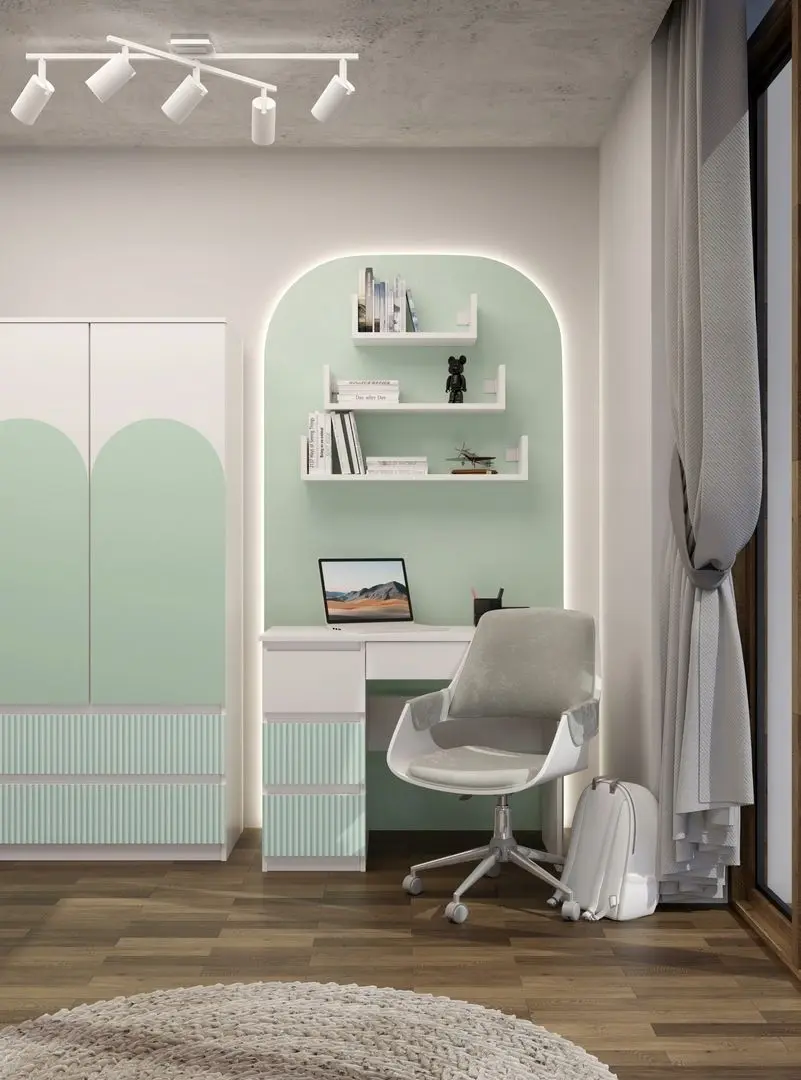 Письменный стол TopEshop Mijas Arteso Left (White/Mint)