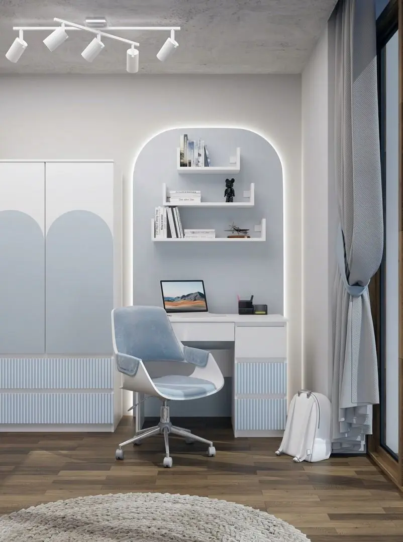 Masa de birou TopEshop Mijas Arteso Right (White/Blue)