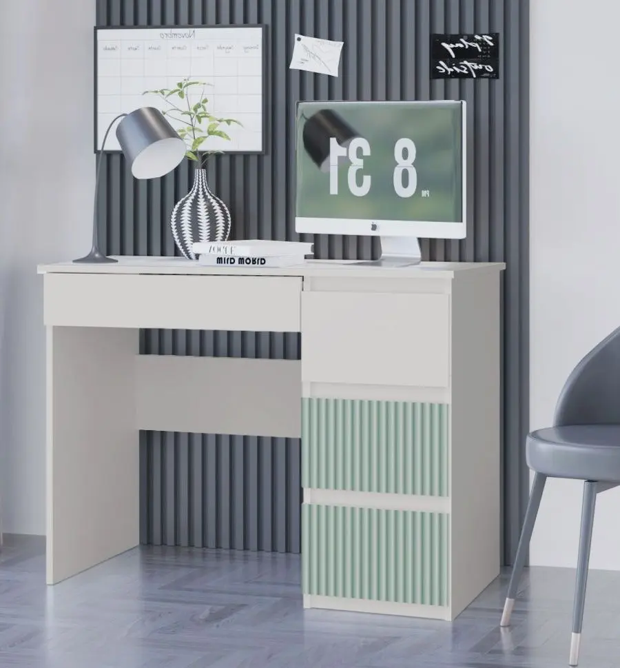 Masa de birou TopEshop Mijas Arteso Right (White/Mint)