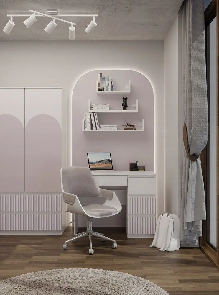 Письменный стол TopEshop Mijas Arteso Right (White/Pink)