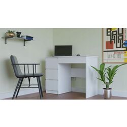 Masa de birou TopEshop Mijas Left (White Matt) Thumb