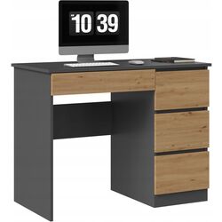 Masa de birou  TopEshop Mijas Right (Anthracite/Artisan Oak) Thumb