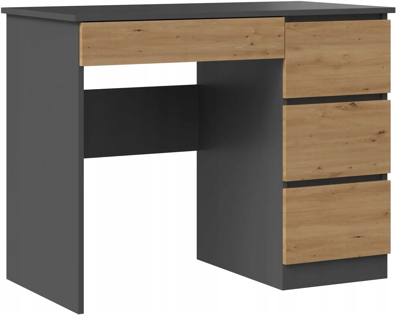 Masa de birou  TopEshop Mijas Right (Anthracite/Artisan Oak)