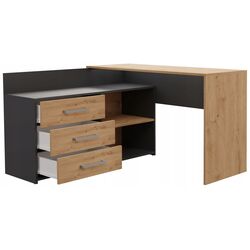 Masa de birou TopEshop Dany (Anthracite/Artisan Oak) Thumb