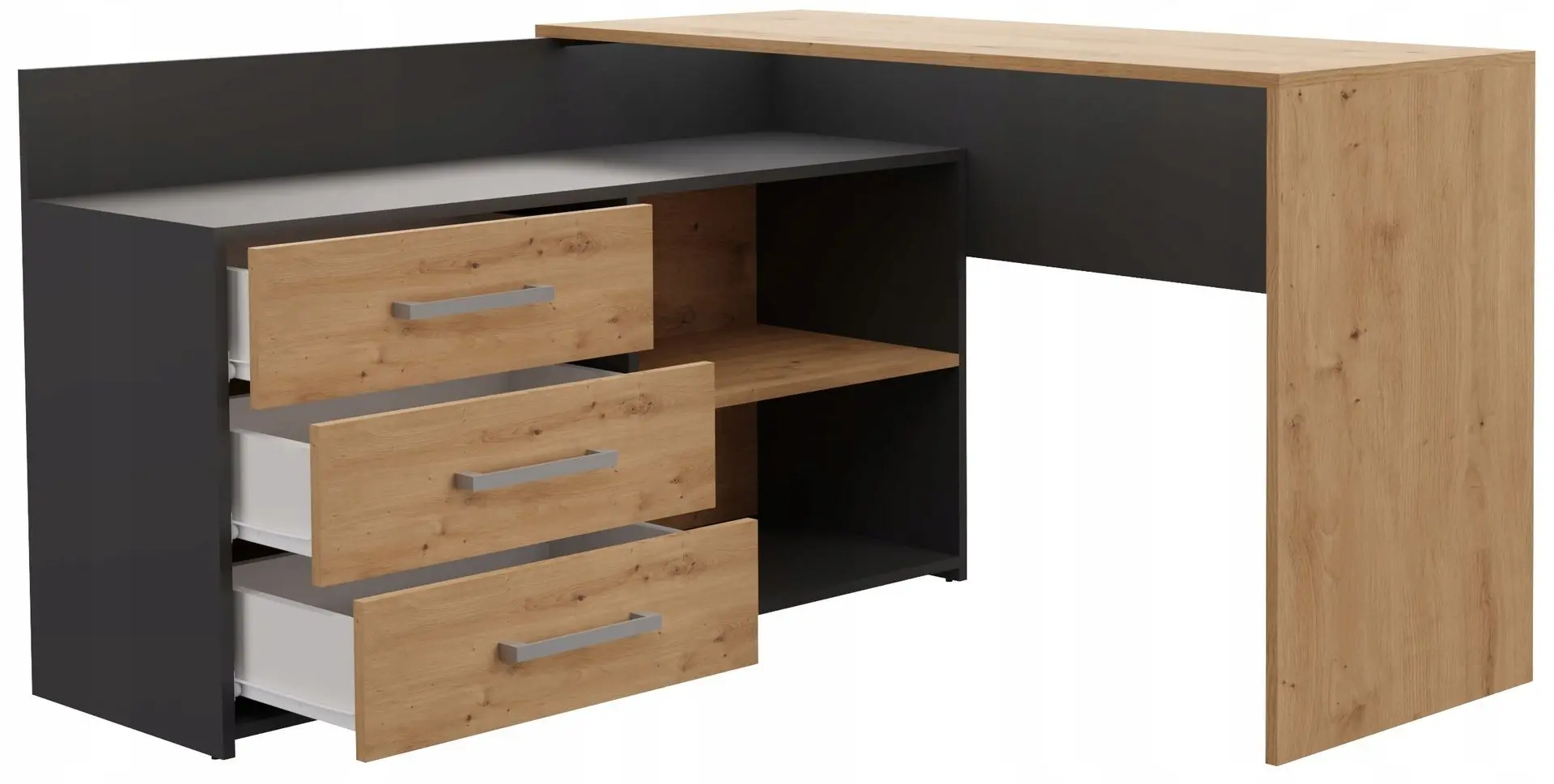 Masa de birou TopEshop Dany (Anthracite/Artisan Oak)