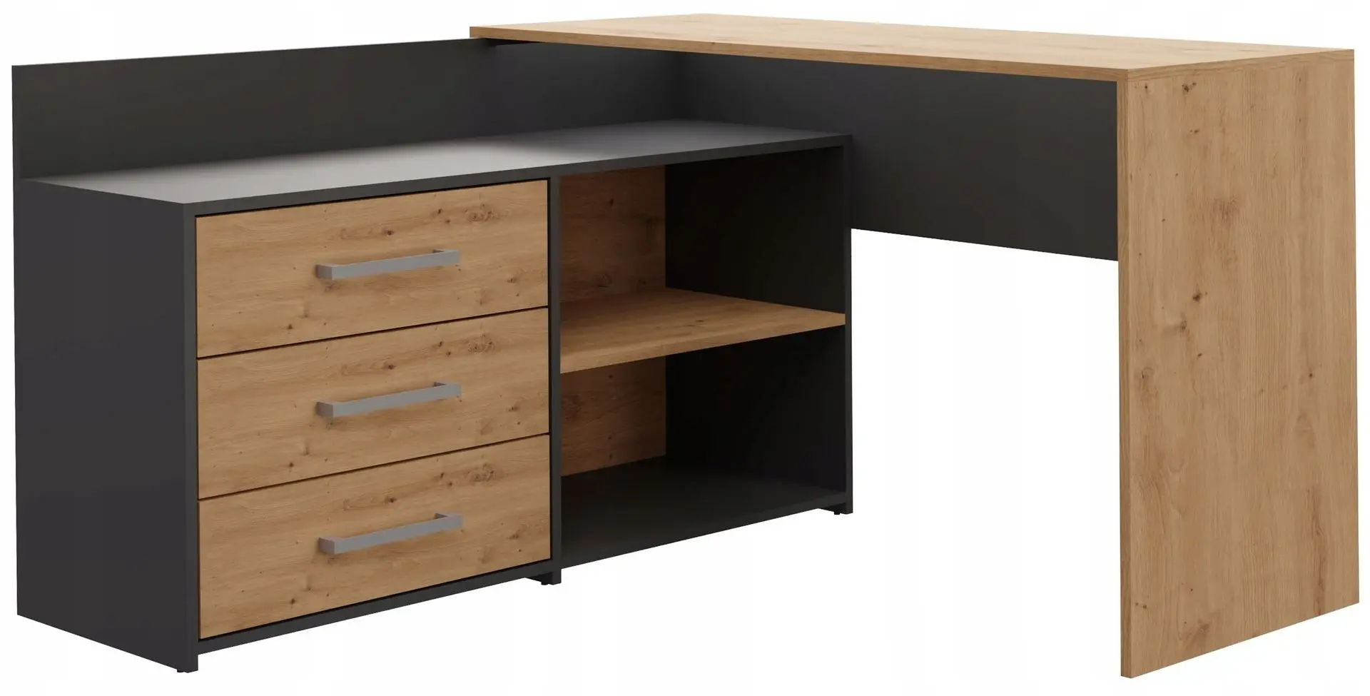 Masa de birou TopEshop Dany (Anthracite/Artisan Oak)