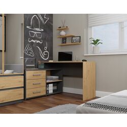 Masa de birou TopEshop Dany (Anthracite/Artisan Oak)