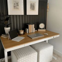 Письменный стол регулируемый Tuckano ET119W-C 60x120 (White/Oak) Thumb