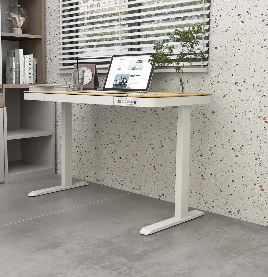 Письменный стол регулируемый Tuckano ET119W-C 60x120 (White/Oak)