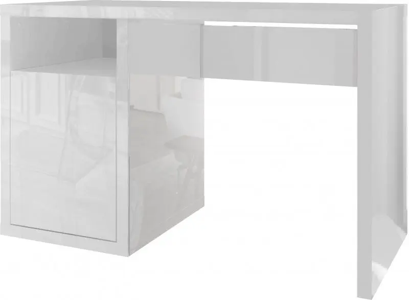 Masa de birou Tuckano Glance (White High Gloss)