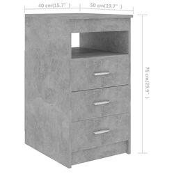 Письменный стол VidaXL 3054784 (Concrete Grey) Thumb