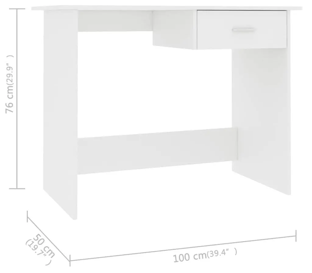 Письменный стол VidaXL 800549 (White)