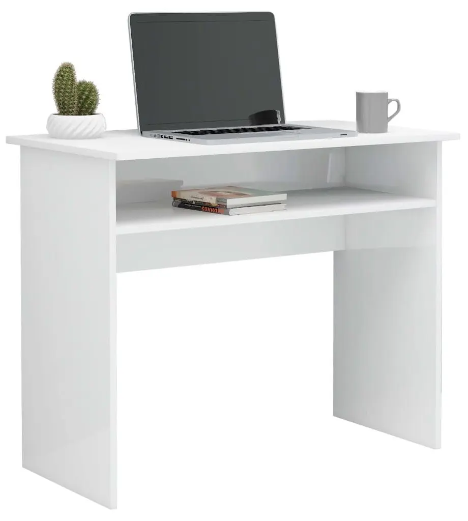 Письменный стол VidaXL 801176 (White Gloss)