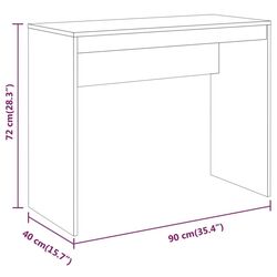 Masa de birou VidaXL 815304 (Sonoma Grey) Thumb