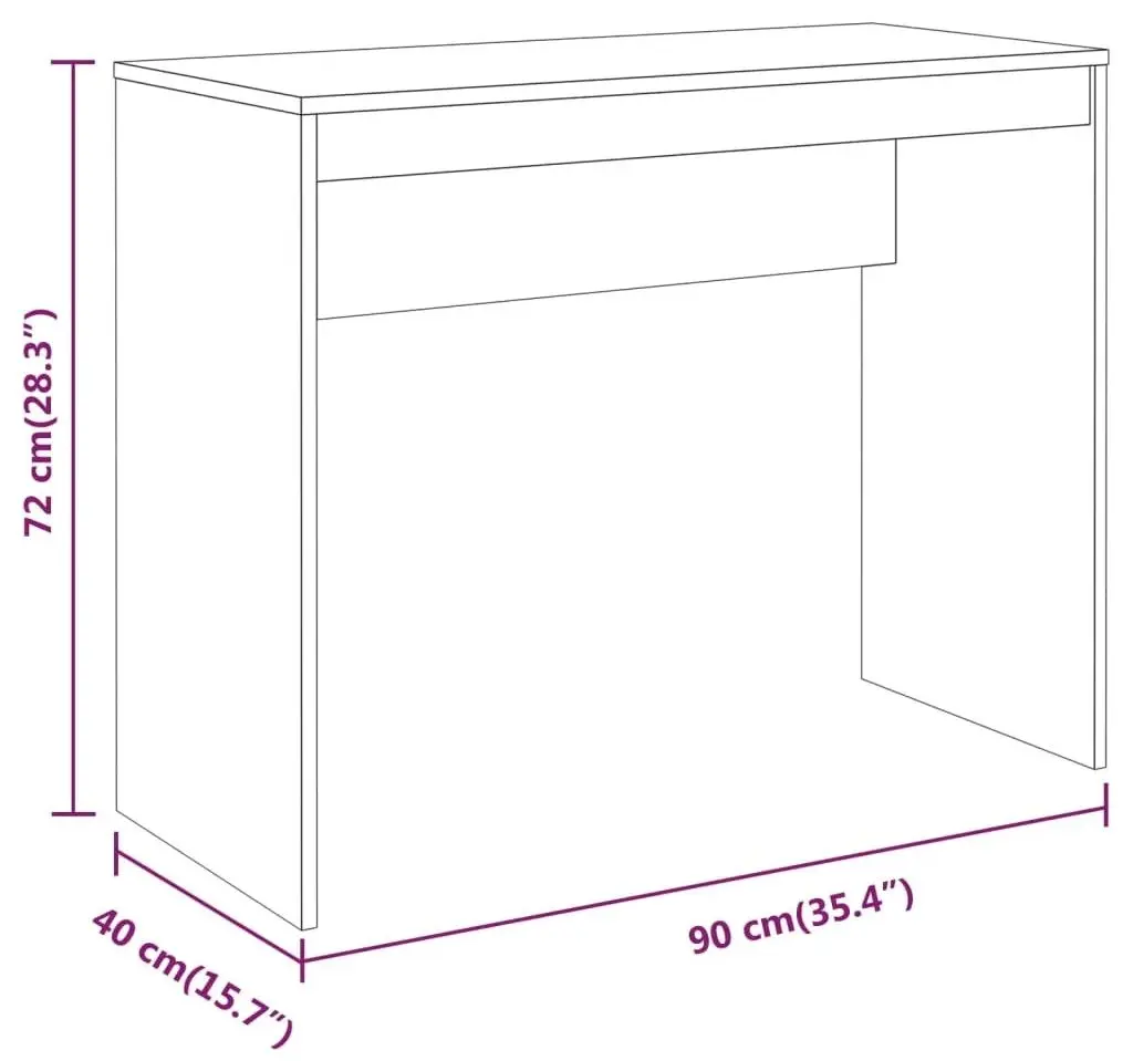 Masa de birou VidaXL 815304 (Sonoma Grey)