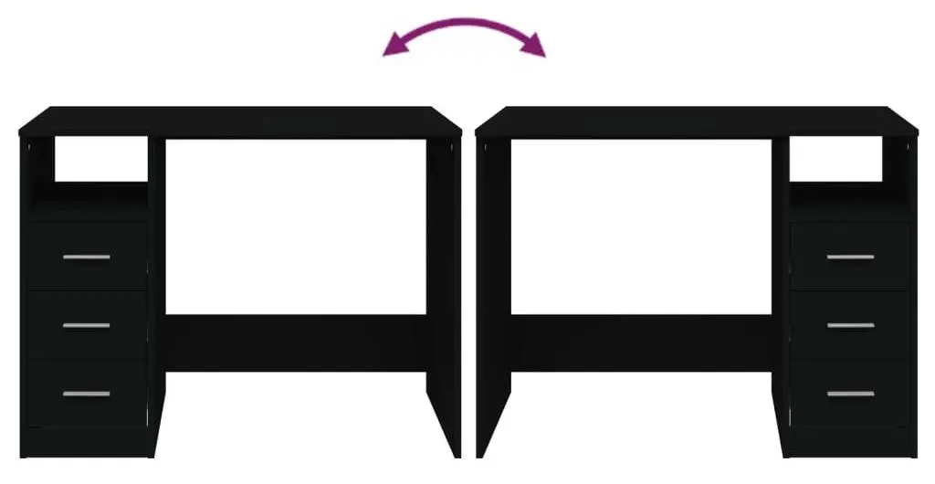 Masa de birou VidaXL 823033 (Black)