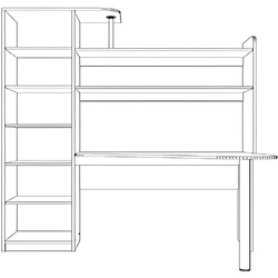 Письменный стол Yasen Косинус (Дуб Артизан) Thumb