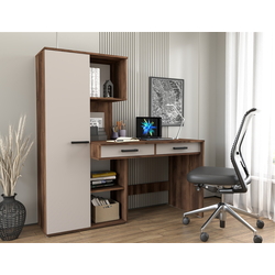 Masa de birou Yasen Light (Baroque Ristretto Oak/Cashmere)