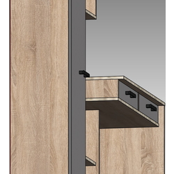 Masa de birou Yasen Light (Baroque Ristretto Oak/Cashmere) Thumb