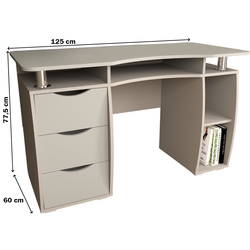 Masa de birou Yasen Smart New (Cashmere/Grey Lava) Thumb