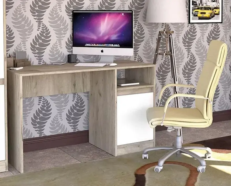 Masa de birou Yasen Venera (Craft Gray Oak/White)