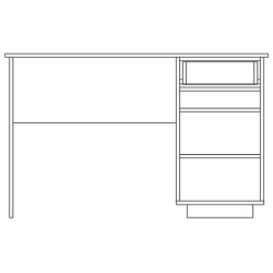 Masa de birou Yasen Jeneva (Graphite Grey/Craft Oak White) Thumb