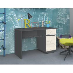 Masa de birou Yasen Jeneva (Graphite Grey/Craft Oak White)