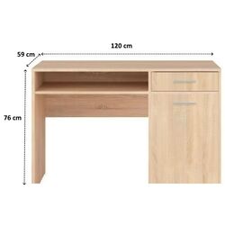 Masa pentru birou Yasen Nepo BIU120 (Sonoma Oak) Thumb