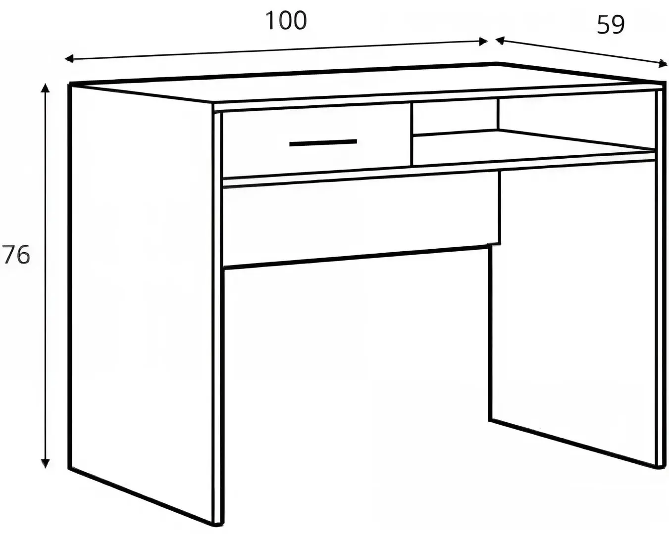 Masa pentru birou Yasen Nepo BIU1S (Sonoma Oak)