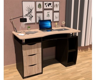 Masa pentru birou Yasen Smart New (Wenge Louisiana/Sonoma Oak)