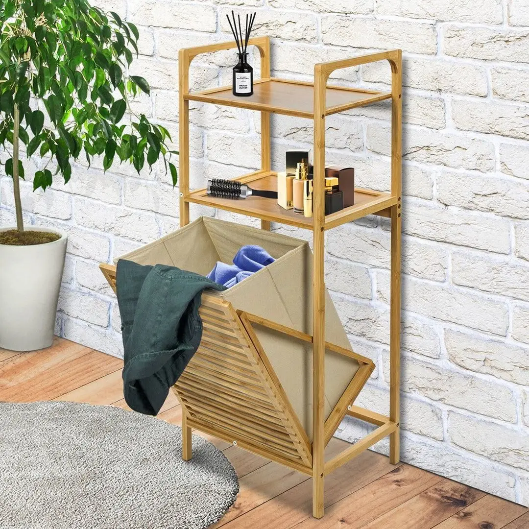 Этажерка с корзиной для белья Bathroom Solutions 47079 (Bamboo)